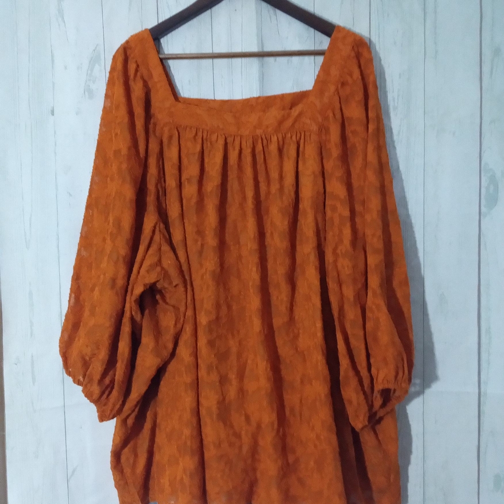 Women's Orange Blouse - Picture 1 of 2